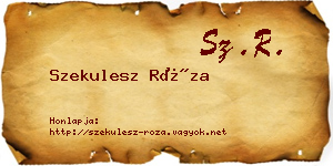 Szekulesz Róza névjegykártya